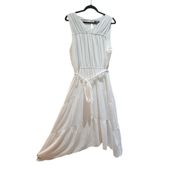 NWT Vera Wang White Tiered Tank Dress Midi White Size Size XXL - Picture 3 of 13